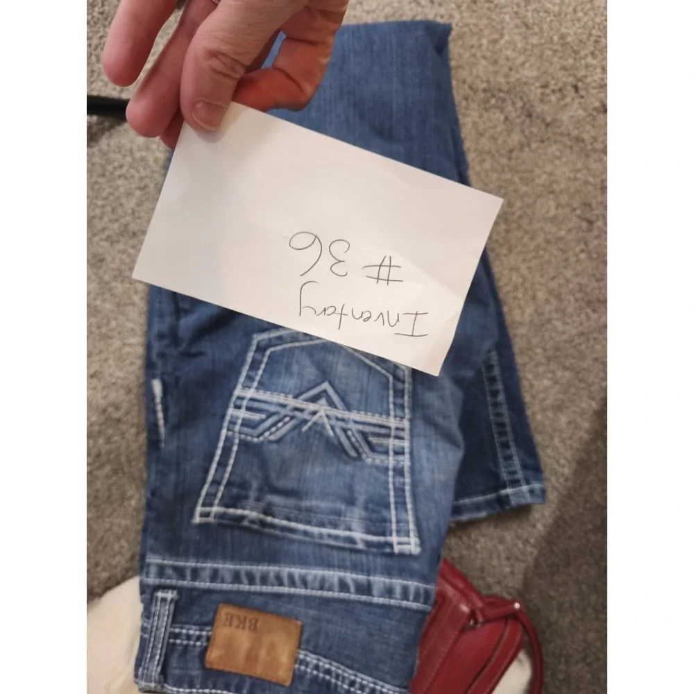 BKE Jake Jeans Mens 32x30 Blue Distressed‎ Stretch Denim